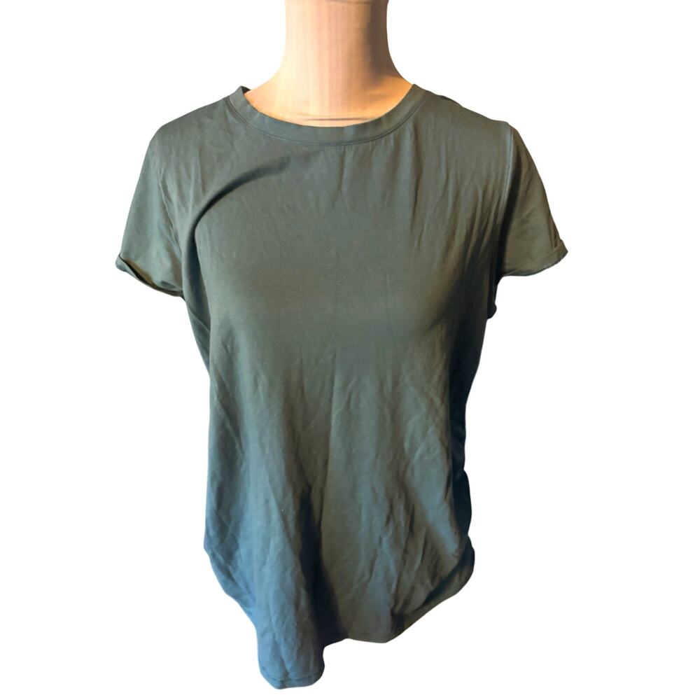 Isabel Maternity by Ingrid & Isabel Green Solid Crew Neck T-Shirt XXL